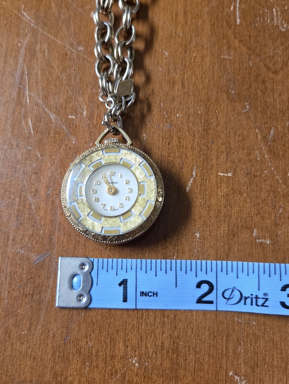 Vintage Sarah Coventry Ladies Pocket Watch DOESN'T WORK, FOR PARTS 18.5in - Picture 7 of 8
